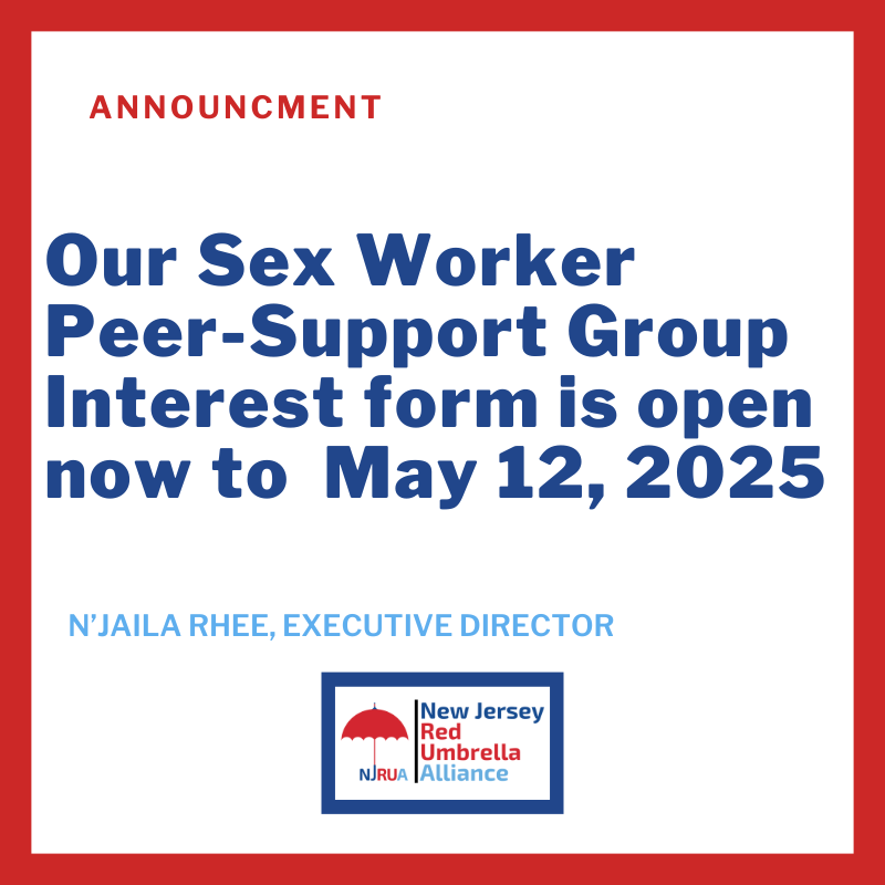 Announcement: Our Sex Worker Peer-Support Groups Interest Form is open now until May 12, 2025